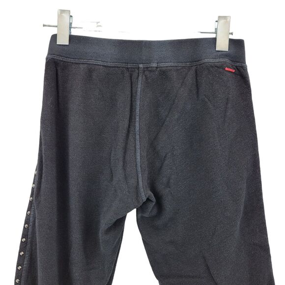 N: Philanthropy Size XS Women's Studded Jogger Pants Black Fleece - Picture 3 of 15